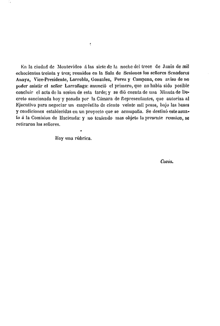 DIARIO DE SESIONES DE LA CAMARA DE SENADORES del 13/06/1833